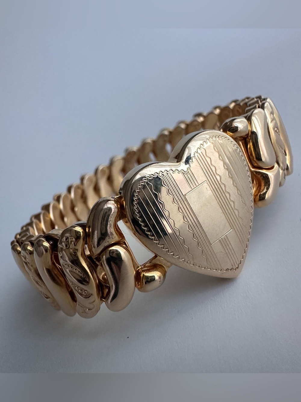 1940’s Gold Filled Sweetheart Expansion Bracelet